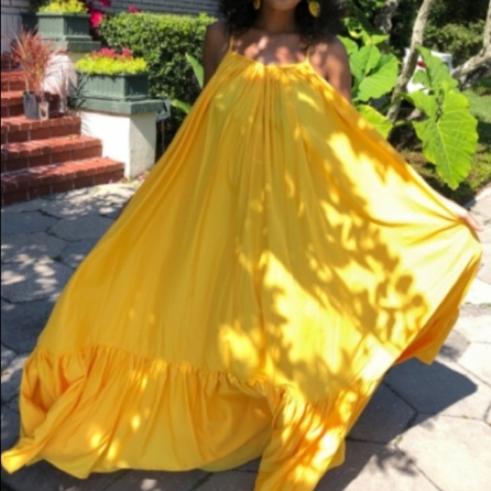 Santorini Yellow Maxi Dress
